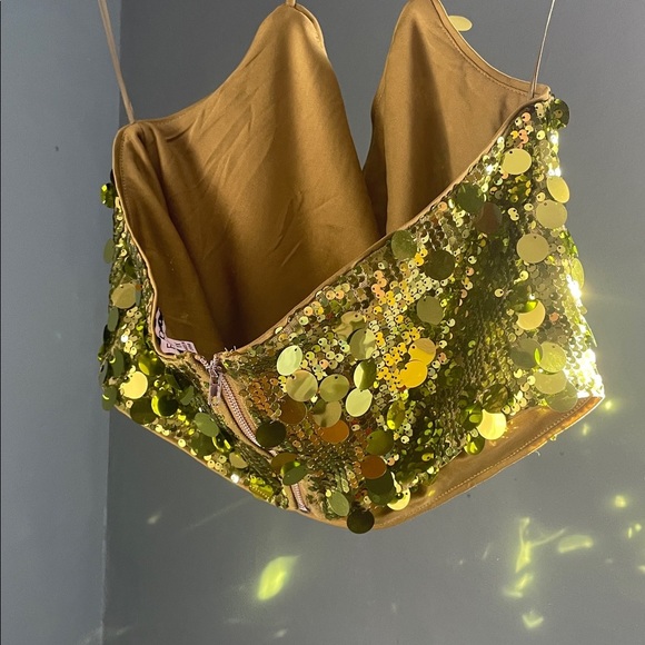 Sequin Halter Mini Dress set 2 pieces - Picture 6 of 9